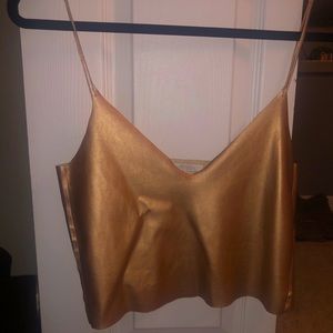 satin rose gold top small